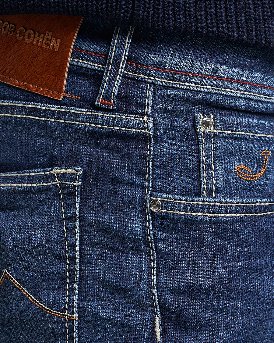 Herre | Jeans | Jacob Cohën | Bard 688 Slim Fit Stretch Jeans Medium Dark