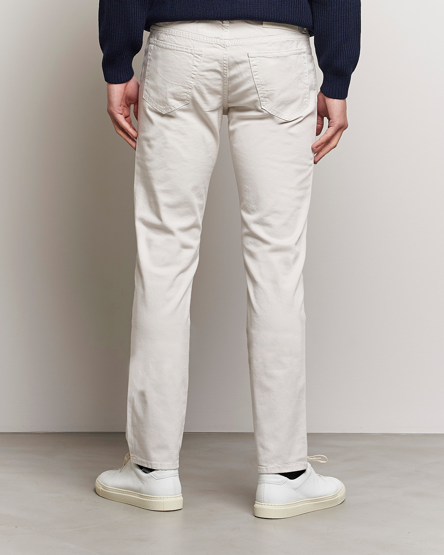 Herre | Bukser | Jacob Cohën | Bard Garment Dyed Gabardine Trousers Beige
