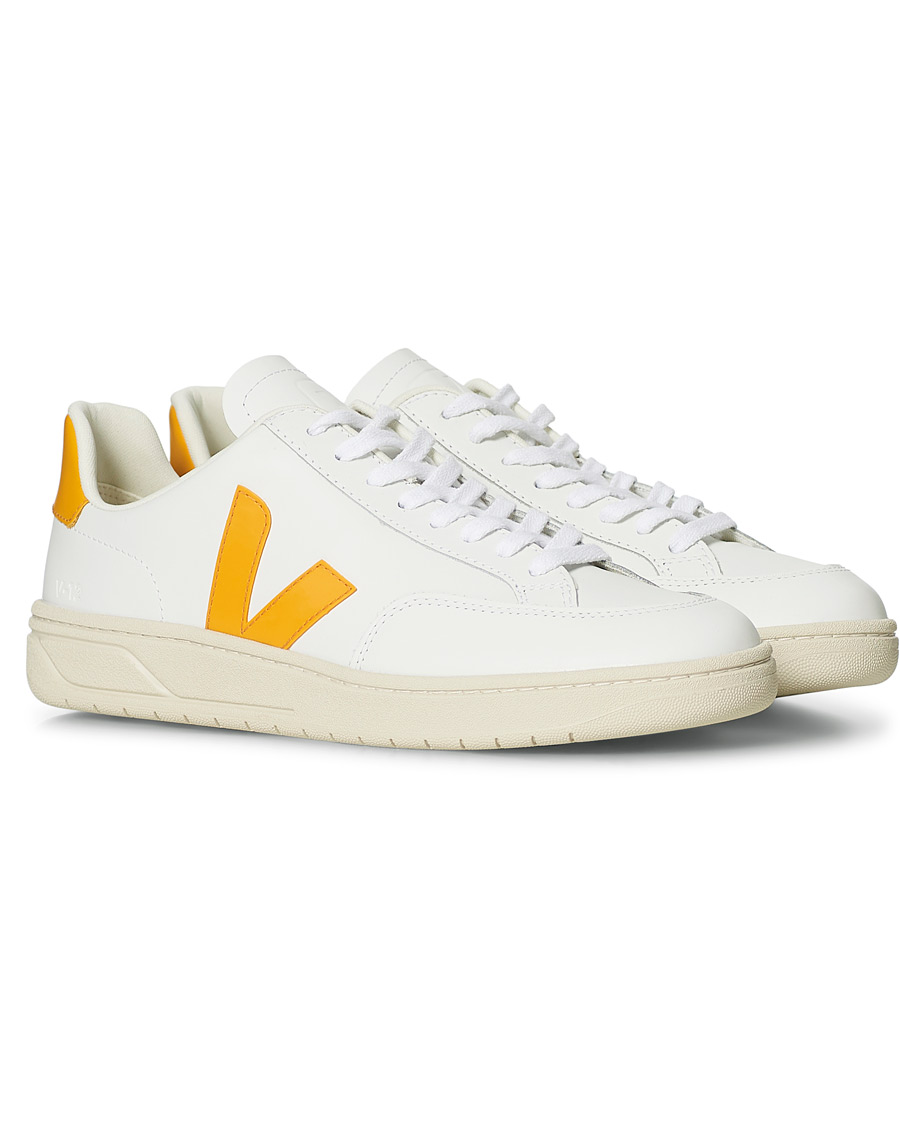Herre | Veja V-12 Leather Sneaker Extra White/Ouro | Veja | V-12 Leather Sneaker Extra White/Ouro