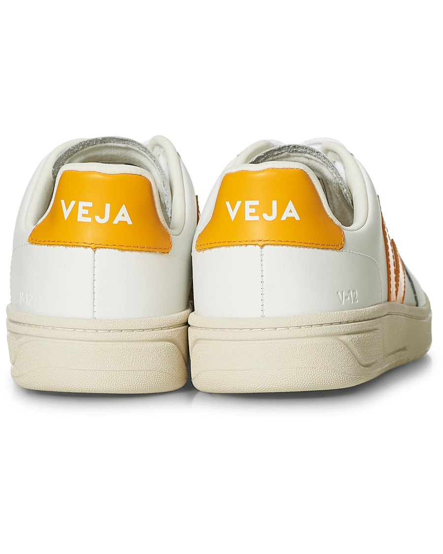 Herre | Veja V-12 Leather Sneaker Extra White/Ouro | Veja | V-12 Leather Sneaker Extra White/Ouro