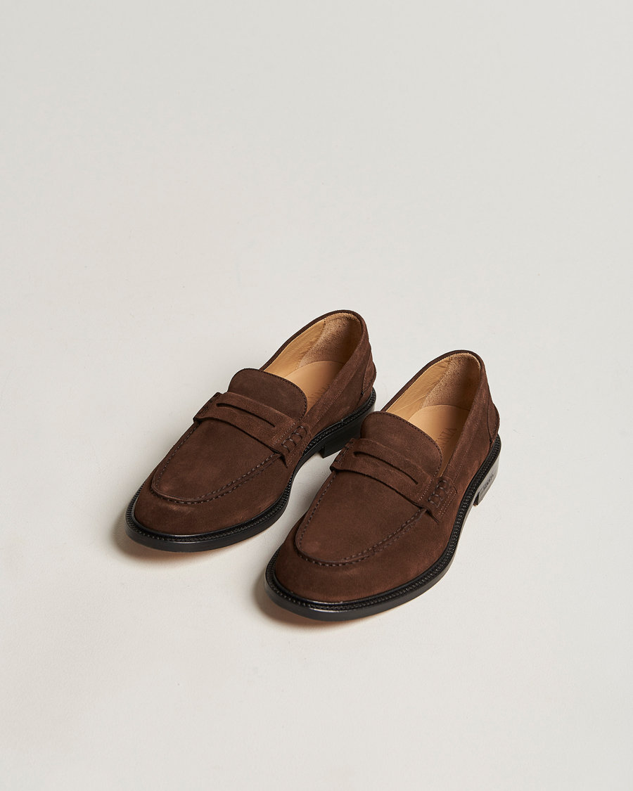 Herre | VINNY's Townee Penny Loafer Dark Brown Suede | VINNY's | Townee Penny Loafer Dark Brown Suede