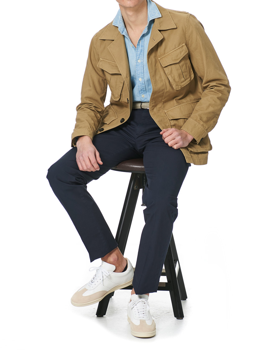 Herre | Jakker | Oscar Jacobson | Wester Cotton Field Jacket Beige