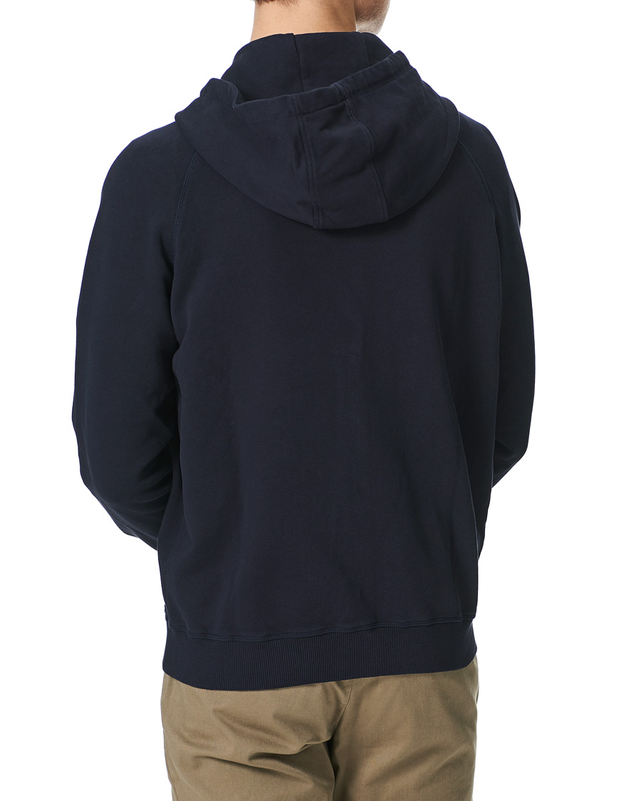 Herre | Trøjer | Oscar Jacobson | Olof Full Zip Cotton Hood Navy