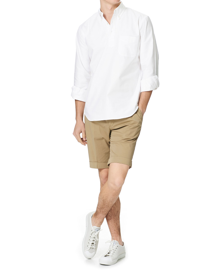 Herre | Shorts | Briglia 1949 | Pleated Cotton Shorts Beige