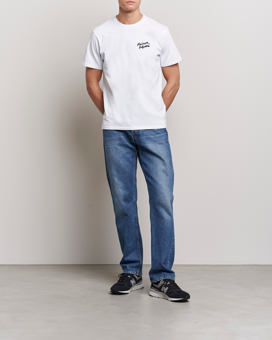 Herre | T-Shirts | Maison Kitsuné | Mini Handwriting T-Shirt White