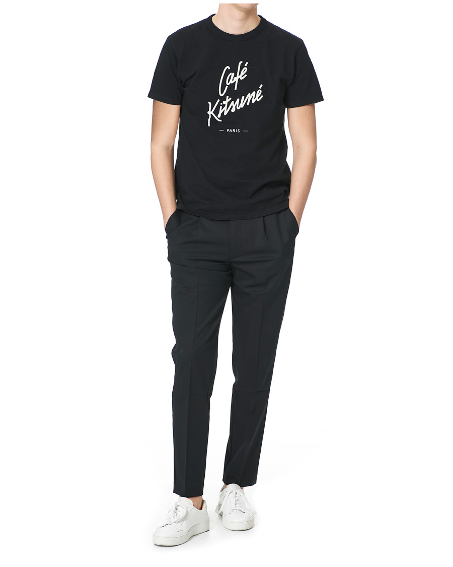 Herre | T-Shirts | Café Kitsuné | Crew T-Shirt Black