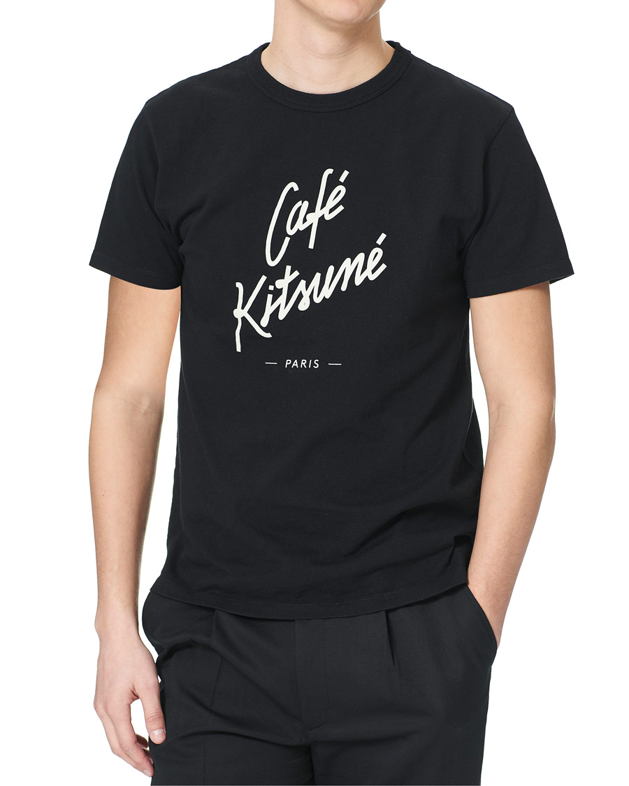 Herre | T-Shirts | Café Kitsuné | Crew T-Shirt Black