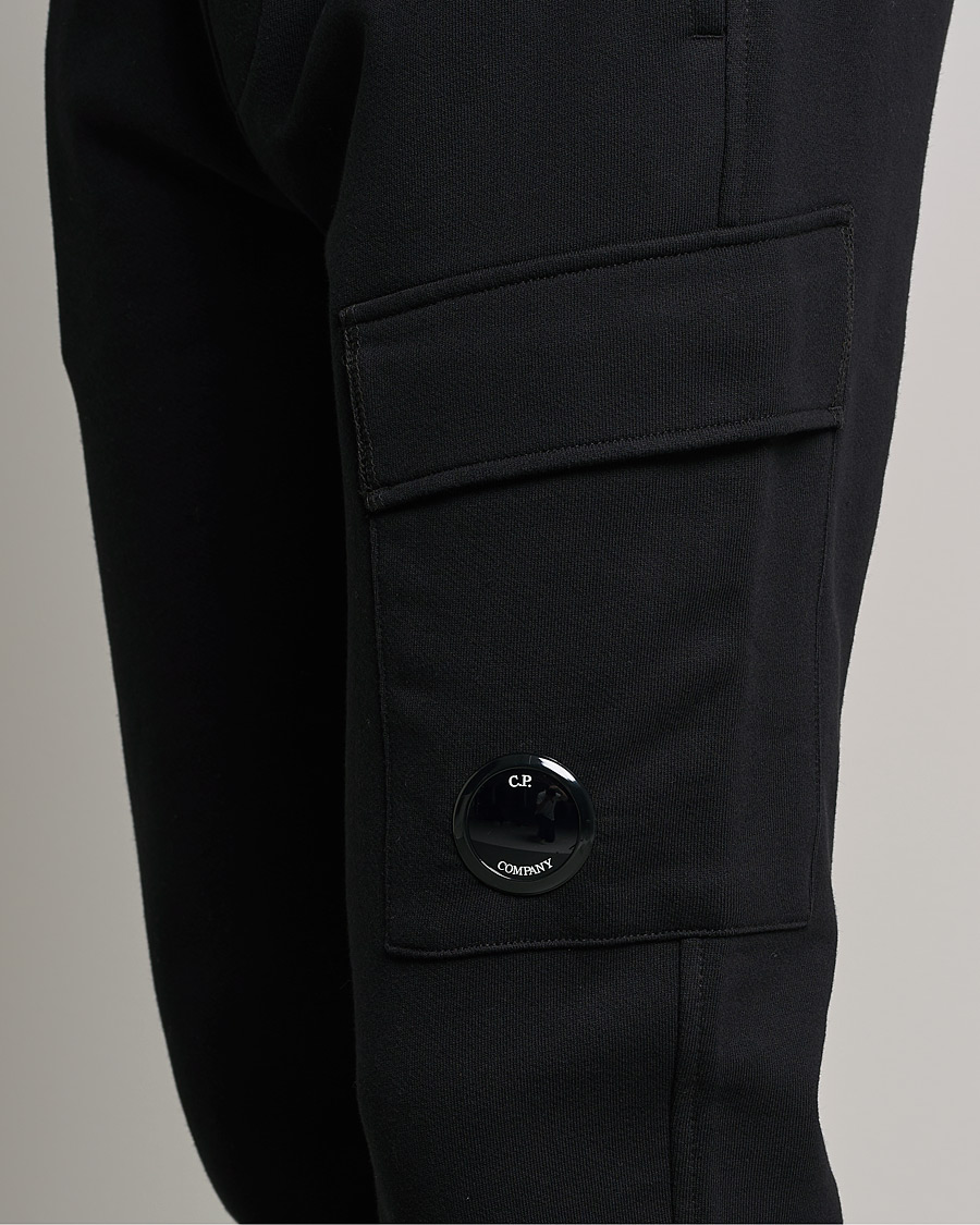 Herre | Bukser | C.P. Company | Diagonal Raised Fleece Lens Sweatpants Black