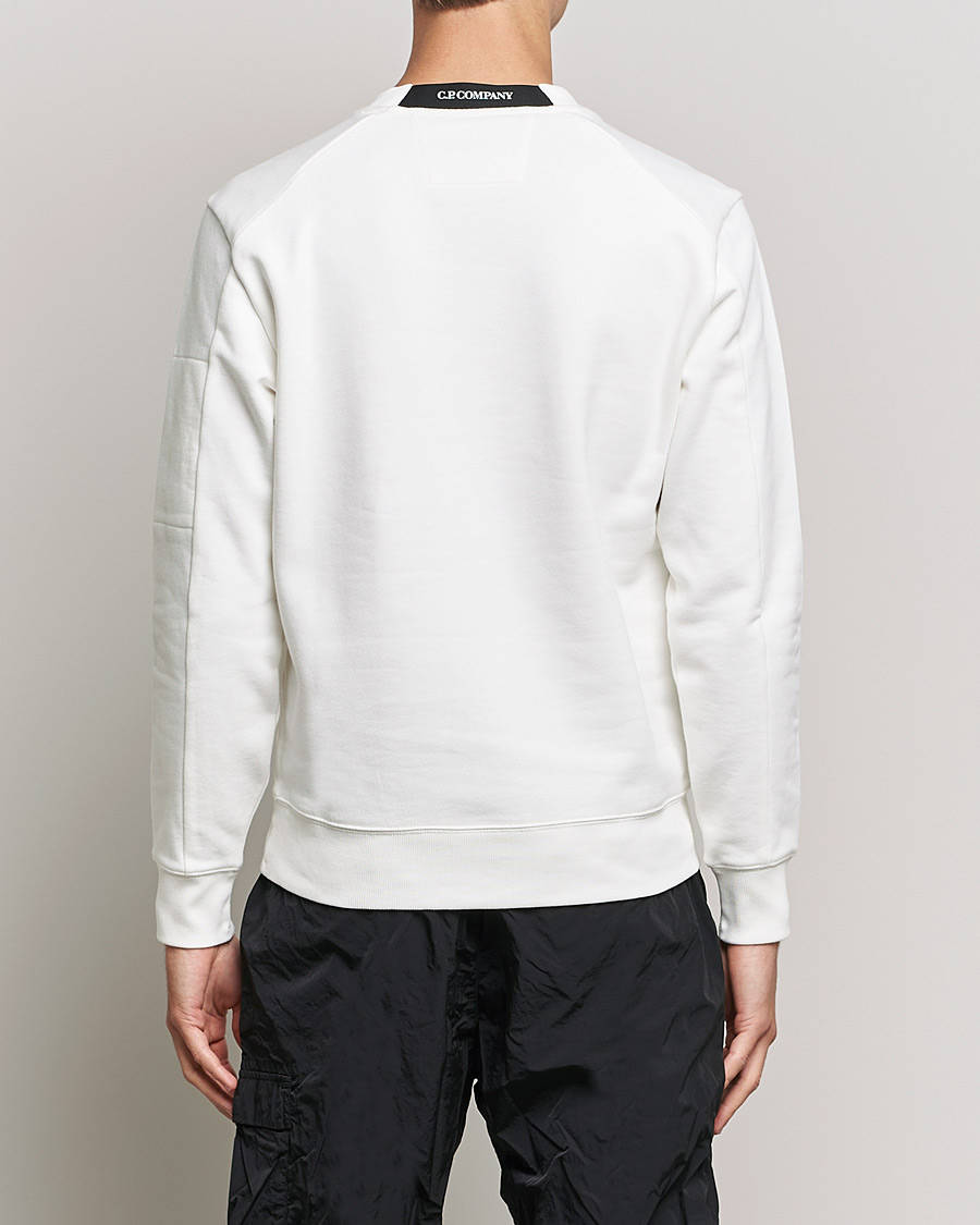 Herre | Trøjer | C.P. Company | Diagonal Raised Fleece Lens Sweatshirt White