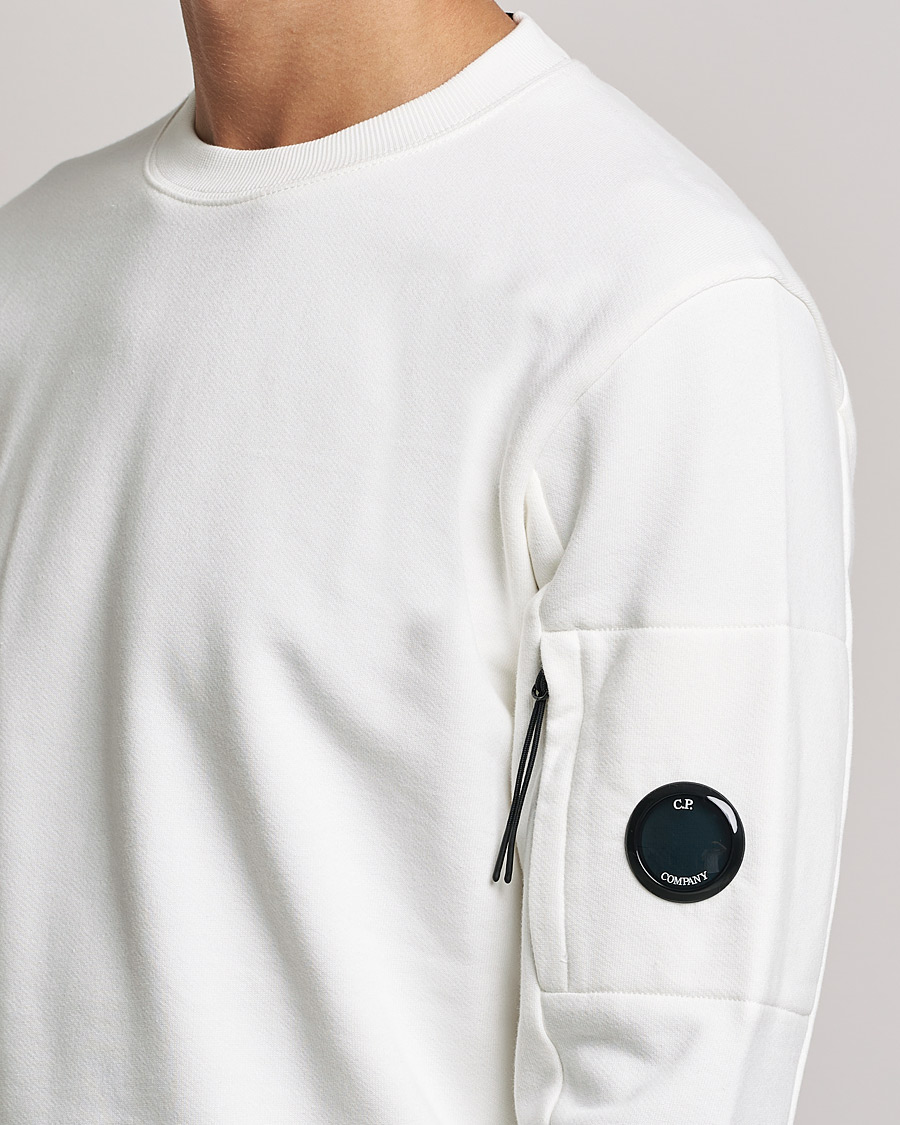Herre | Trøjer | C.P. Company | Diagonal Raised Fleece Lens Sweatshirt White