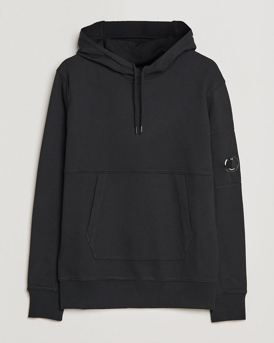 Herre | Trøjer | C.P. Company | Diagonal Raised Fleece Hooded Lens Sweatshirt Black