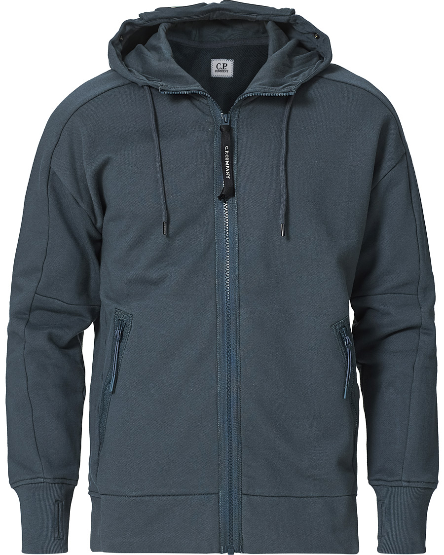 Herre | Trøjer | C.P. Company | Full Zip Lens Hoodie Petrol