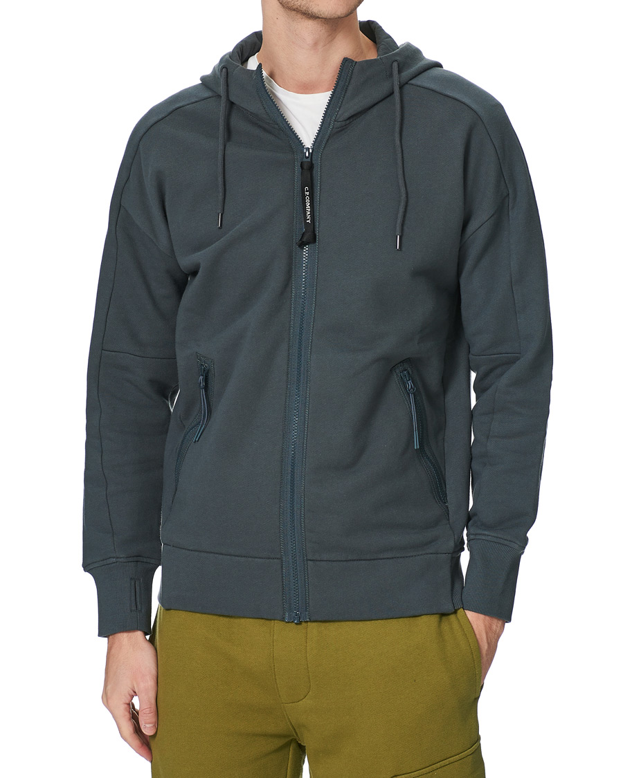 Herre | Trøjer | C.P. Company | Full Zip Lens Hoodie Petrol