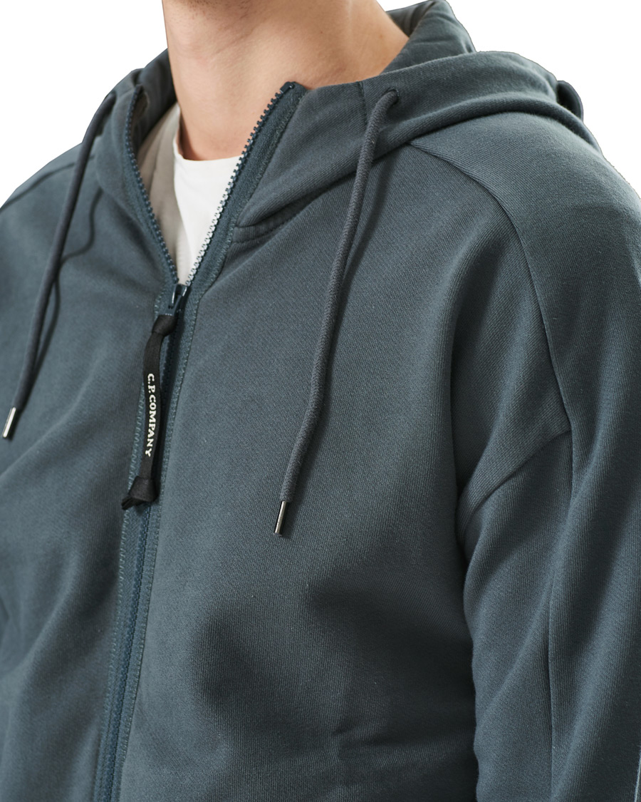 Herre | Trøjer | C.P. Company | Full Zip Lens Hoodie Petrol