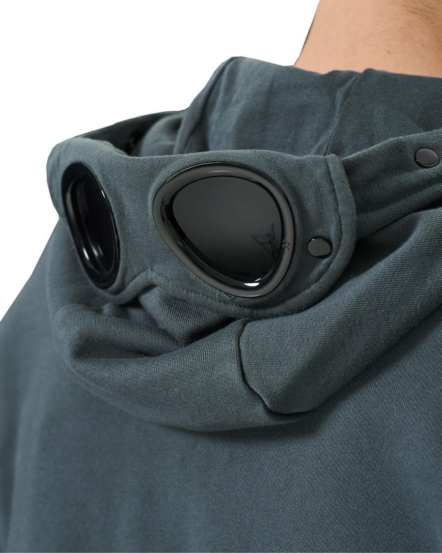 Herre | Trøjer | C.P. Company | Full Zip Lens Hoodie Petrol
