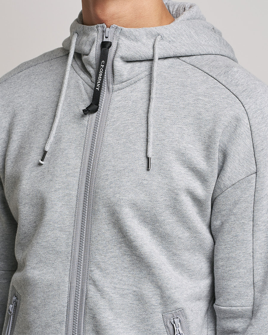 Herre | Trøjer | C.P. Company | Diagonal Raised Fleece Full Zip Goggle Hoodie Grey