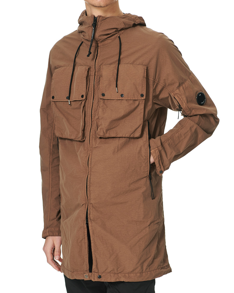 Herre | Jakker | C.P. Company | Flatt Nylon Long Jacket Brown