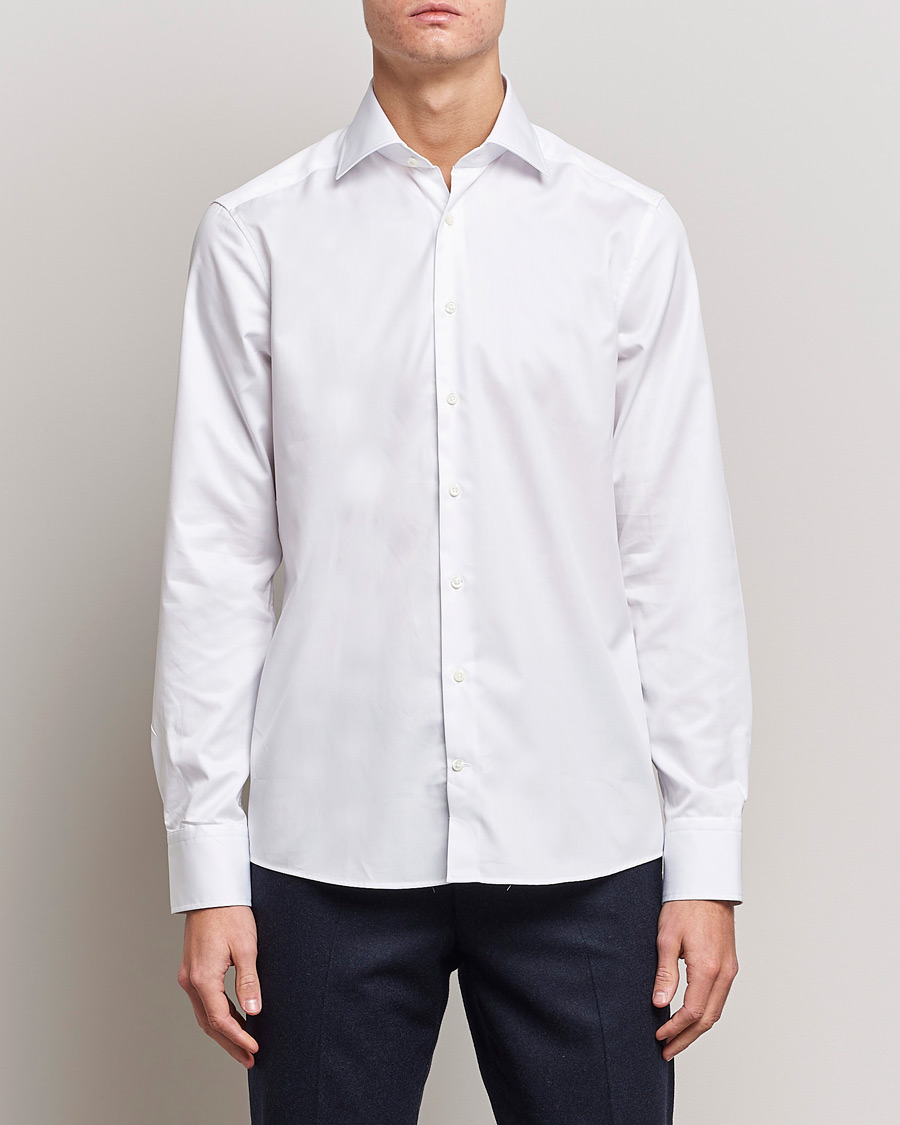 Herre | Tøj | Stenströms | Slimline Cut Away Shirt White