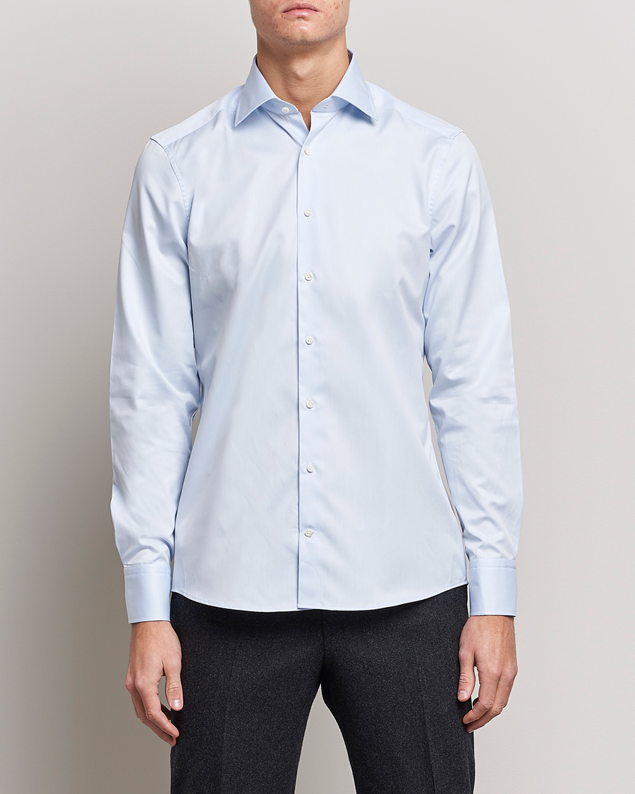 Herre | Business & Beyond | Stenströms | Slimline Cut Away Shirt Light Blue