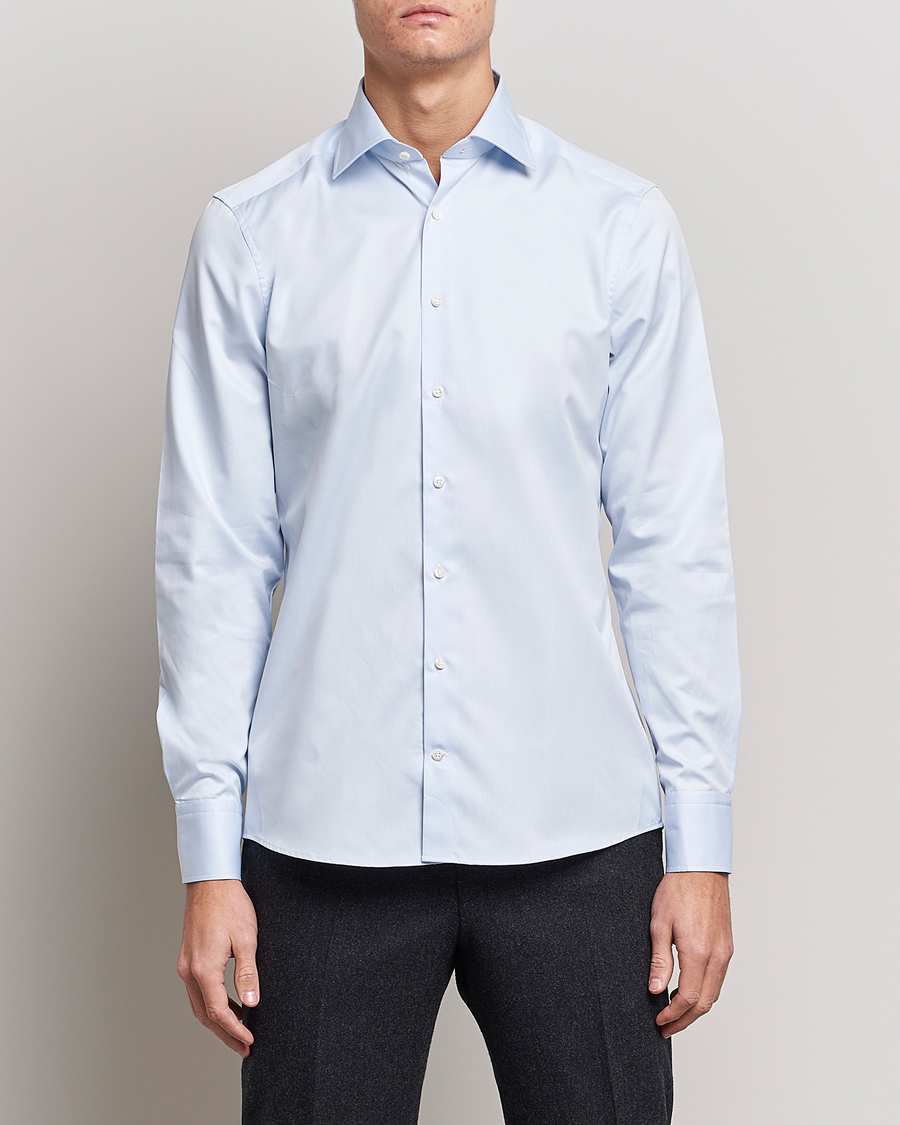 Herre |  | Stenströms | Slimline Cut Away Shirt Light Blue