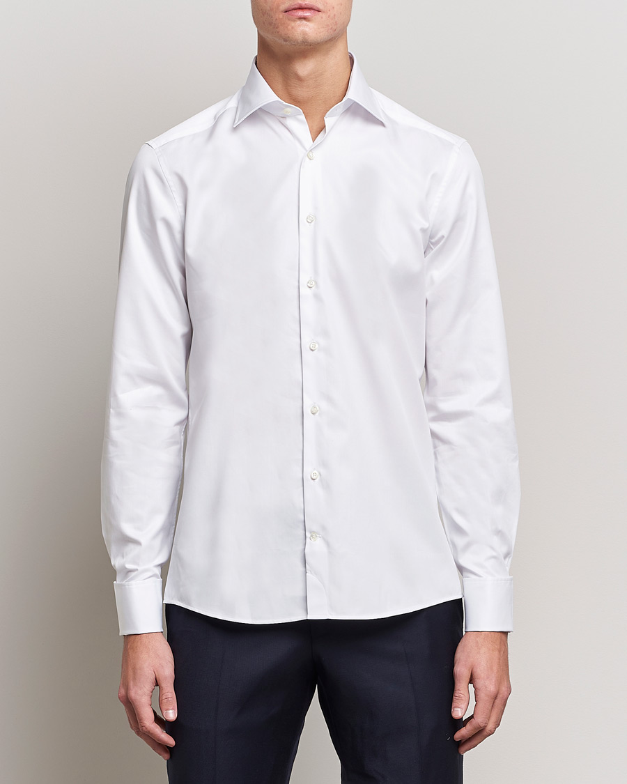 Herre | Mørkt tøj | Stenströms | Slimline Double Cuff White