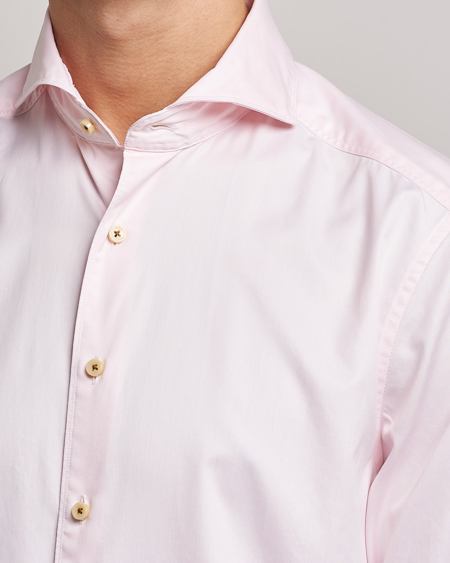 Herre | Skjorter | Stenströms | Slimline Washed Cotton Shirt Pink