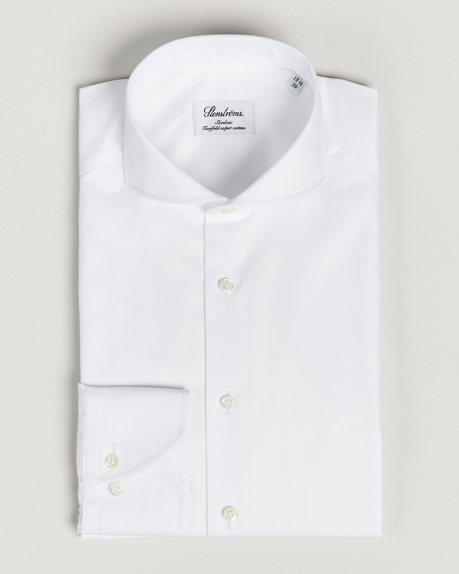 Herre |  | Stenströms | Slimline Extreme Cut Away Shirt White