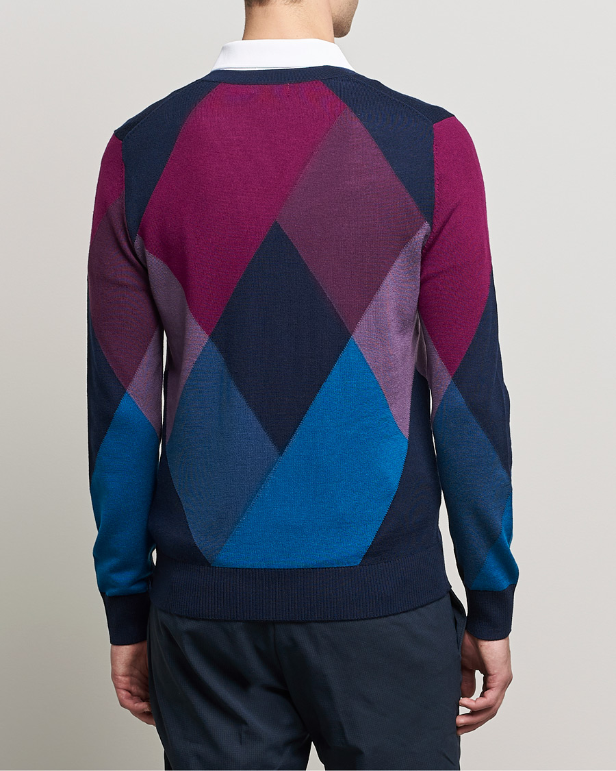 Herre | Trøjer | J.Lindeberg | Active Argyle Golf Sweater Navy