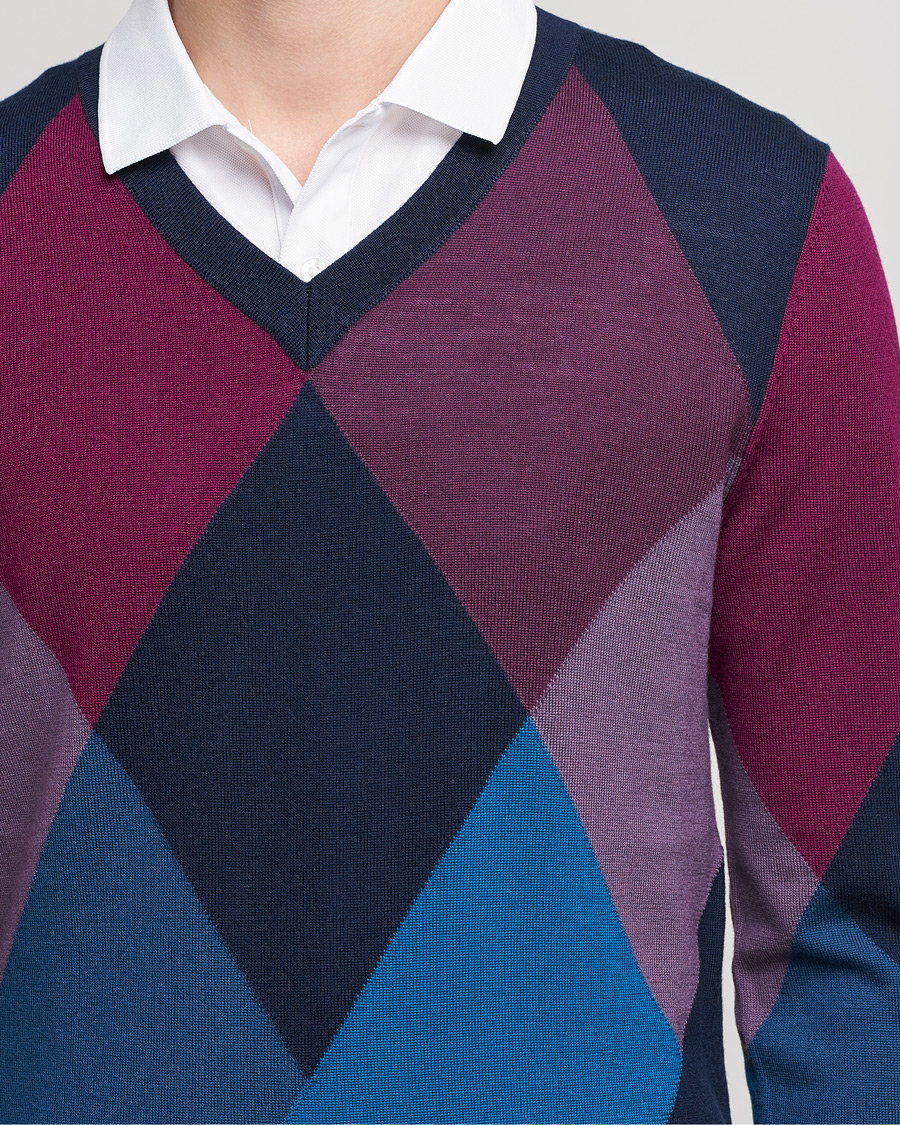 Herre | Trøjer | J.Lindeberg | Active Argyle Golf Sweater Navy