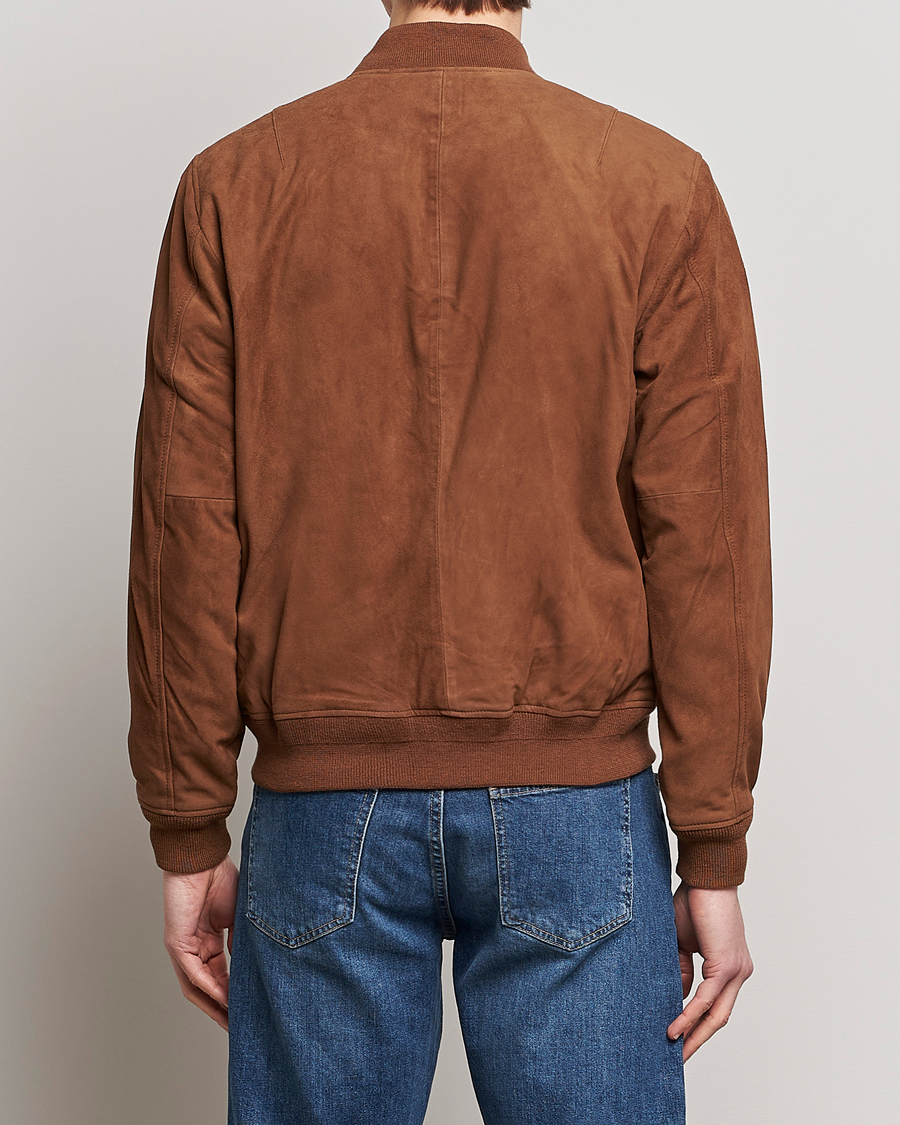 Herre | Jakker | Polo Ralph Lauren | Gunners Lined Suede Bomber Jacket Country Brown