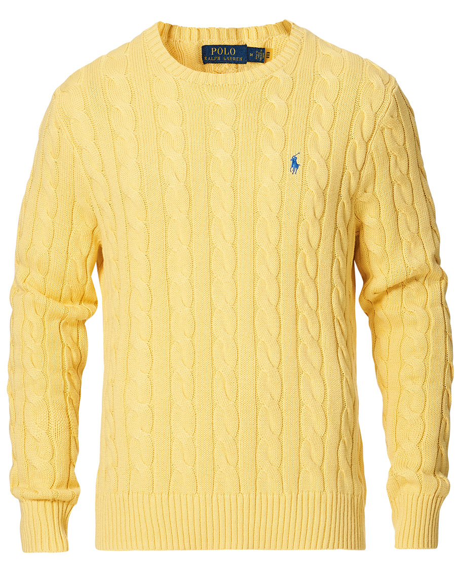 Herre | Trøjer | Polo Ralph Lauren | Cotton Cable Crew Neck Pullover Empire Yellow