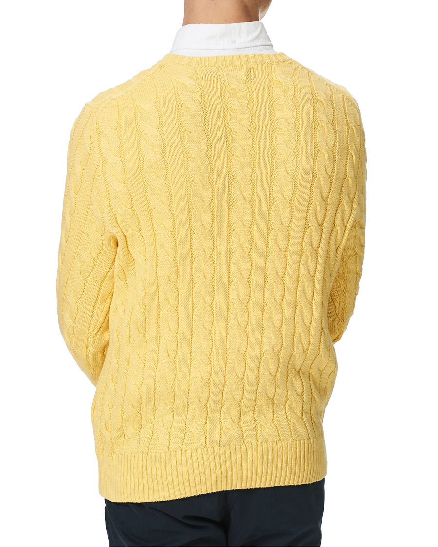 Herre | Trøjer | Polo Ralph Lauren | Cotton Cable Crew Neck Pullover Empire Yellow