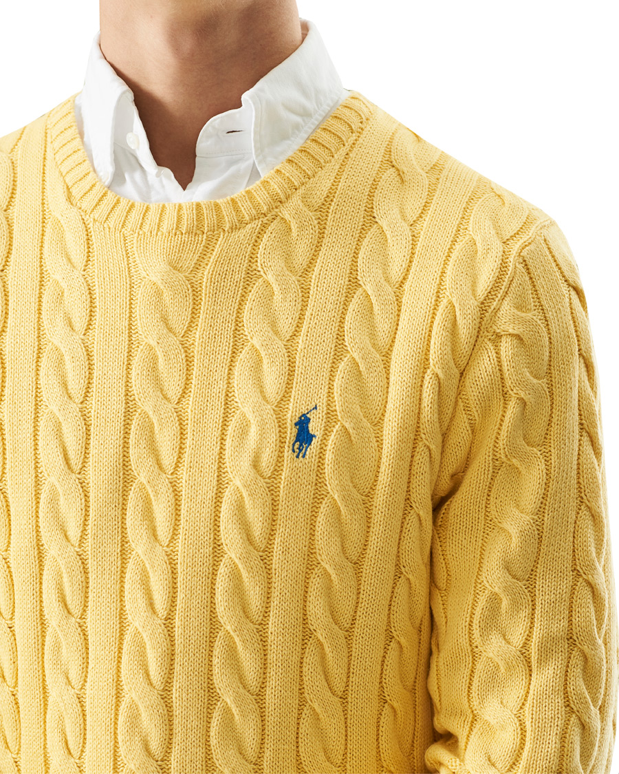Herre | Trøjer | Polo Ralph Lauren | Cotton Cable Crew Neck Pullover Empire Yellow