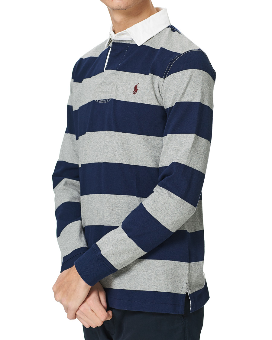 Herre | Trøjer | Polo Ralph Lauren | Striped Rugger Light Grey/Navy