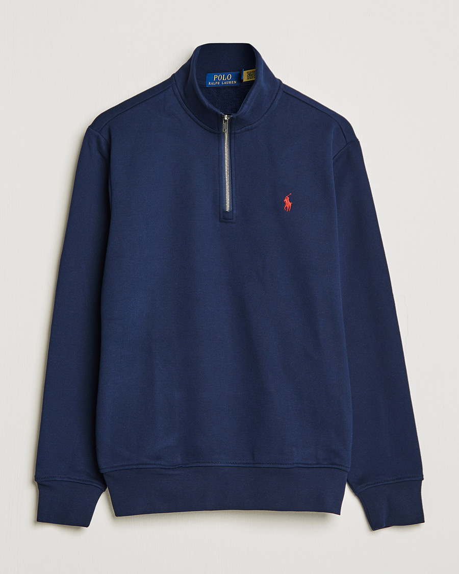 Herre | Trøjer | Polo Ralph Lauren | Fleece Jersey Half Zip Cruise Navy