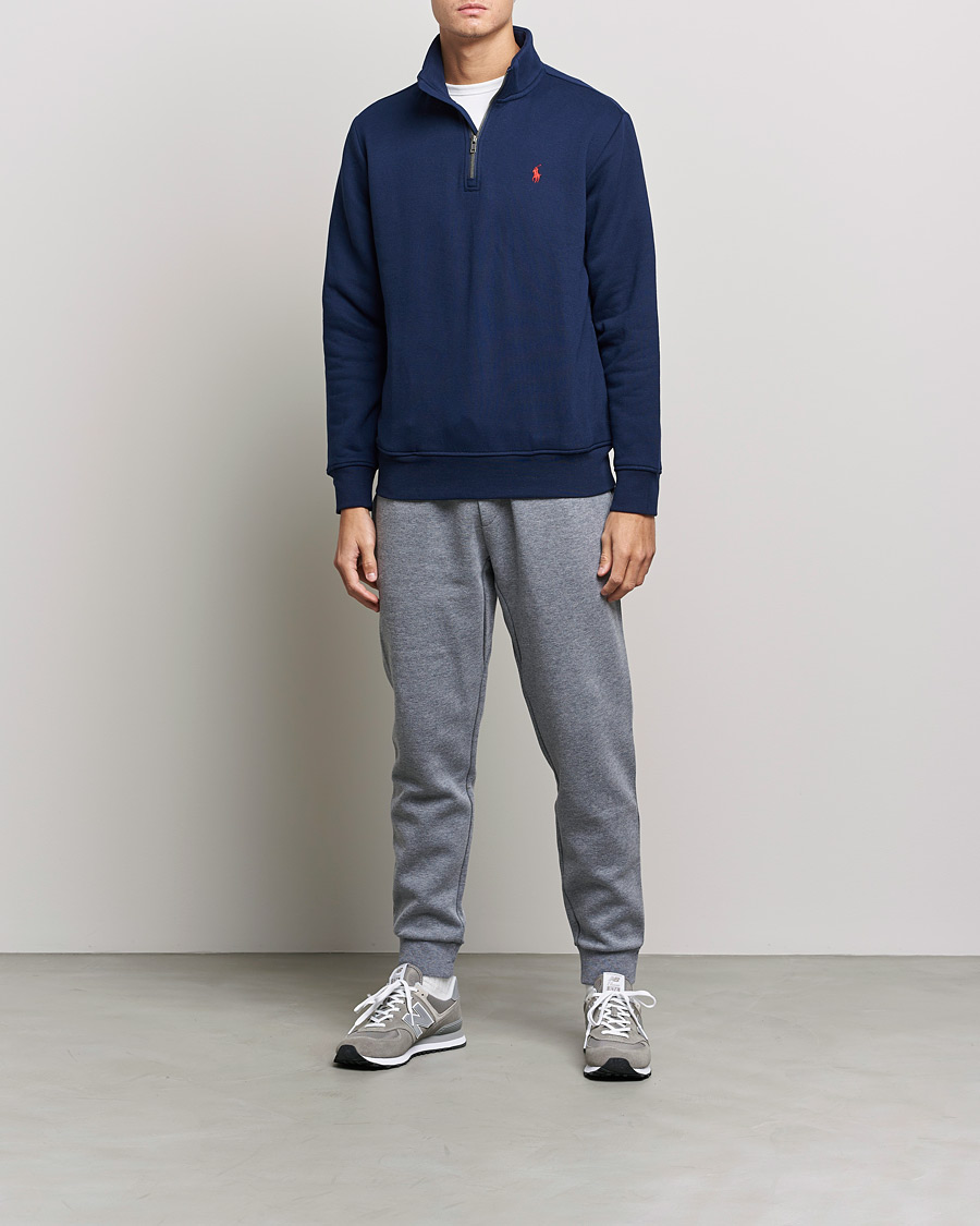 Herre | Trøjer | Polo Ralph Lauren | Fleece Jersey Half Zip Cruise Navy