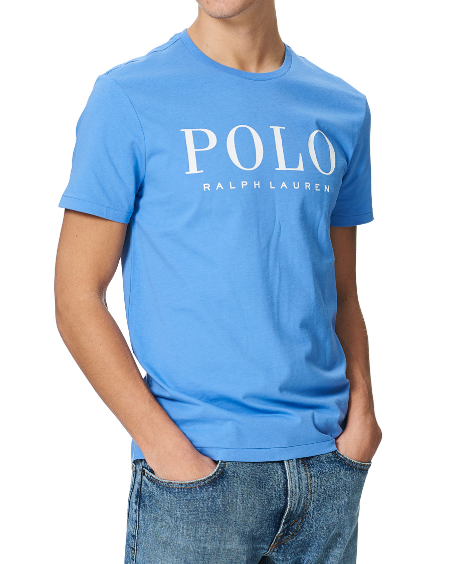 Herre | T-Shirts | Polo Ralph Lauren | Logo Crew Neck Tee Harbour Island Blue