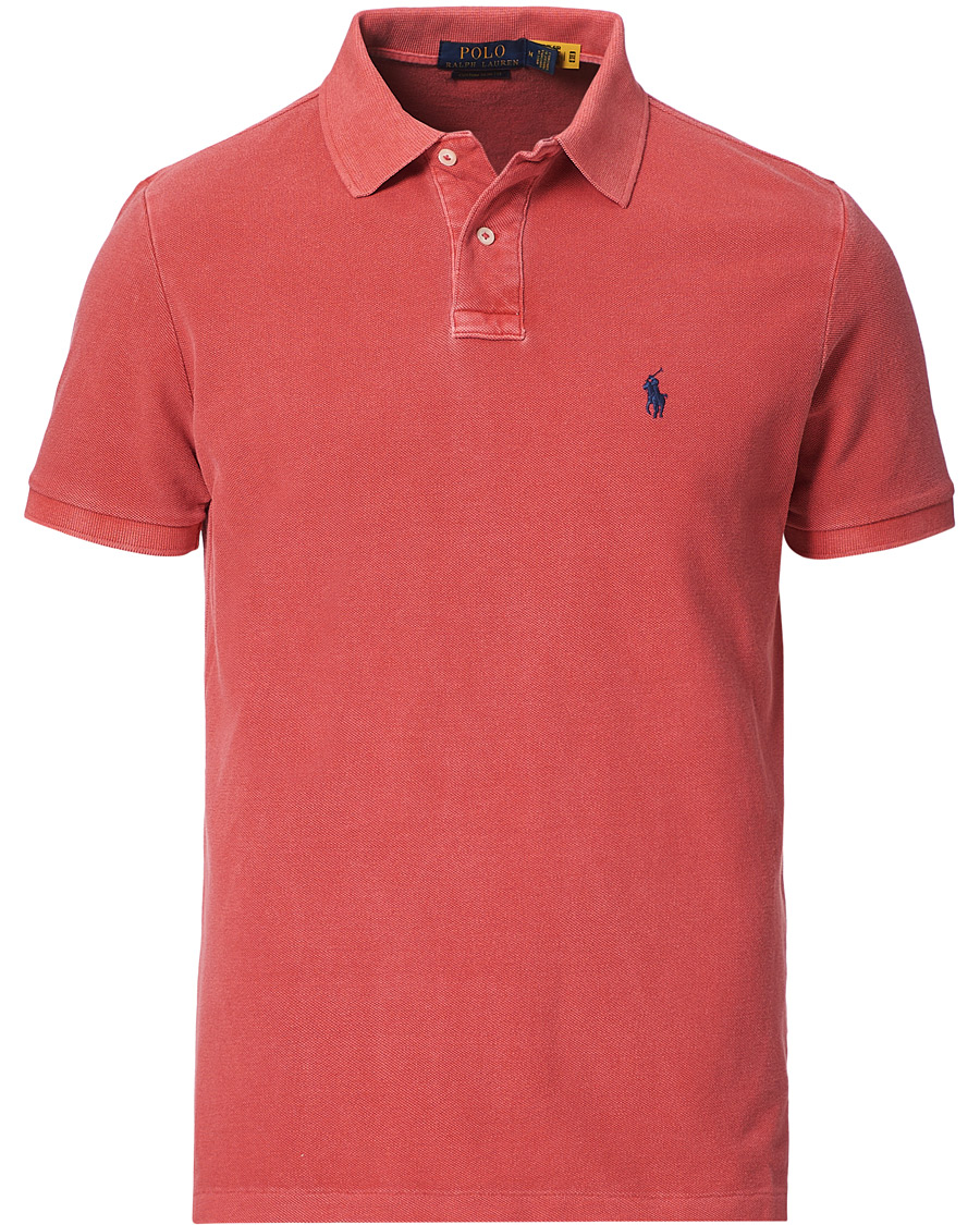 Herre | Polotrøjer | Polo Ralph Lauren | Custom Slim Fit Garment Dyed Polo Starboard Red