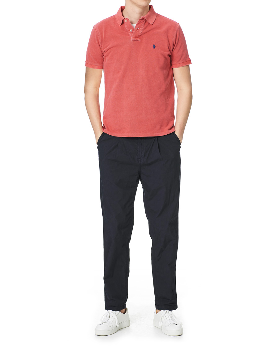 Herre | Polotrøjer | Polo Ralph Lauren | Custom Slim Fit Garment Dyed Polo Starboard Red