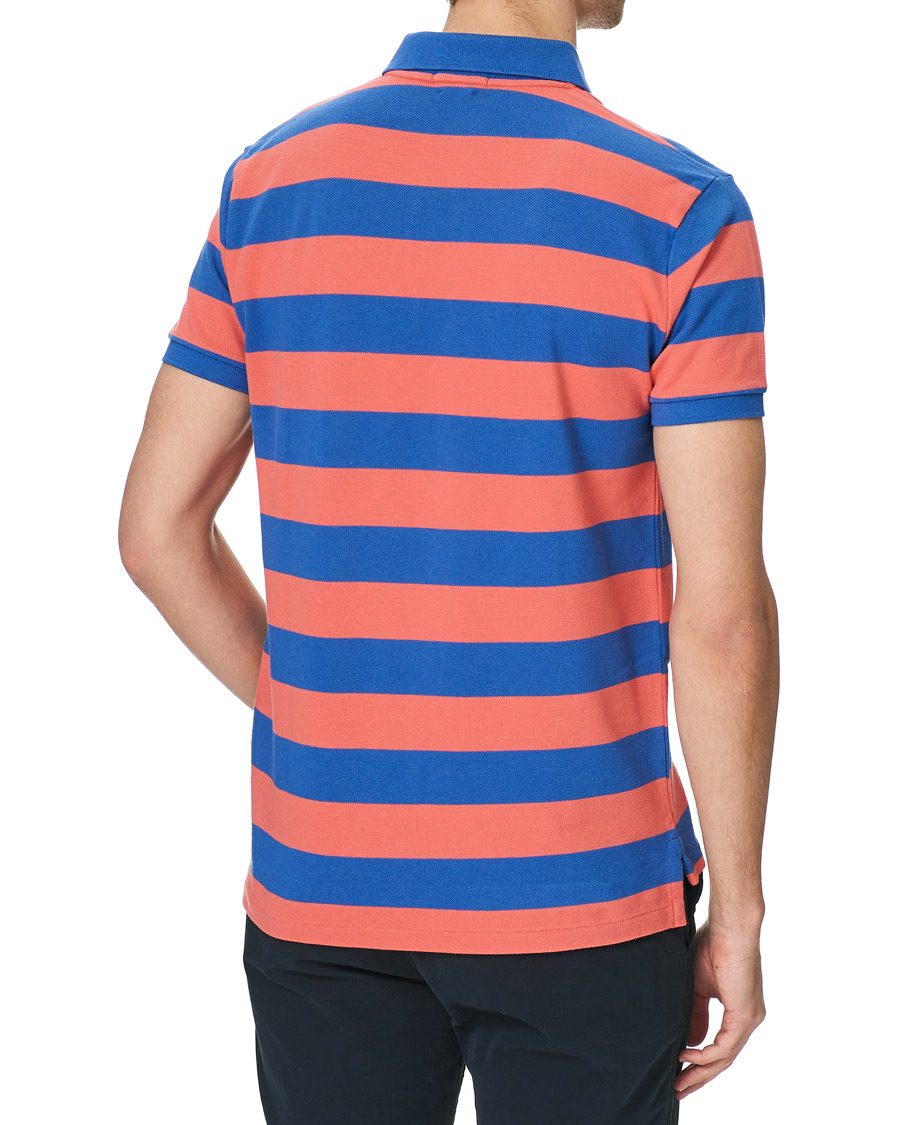 Herre | Polotrøjer | Polo Ralph Lauren | Custom Slim Fit Striped Polo Red/Blue