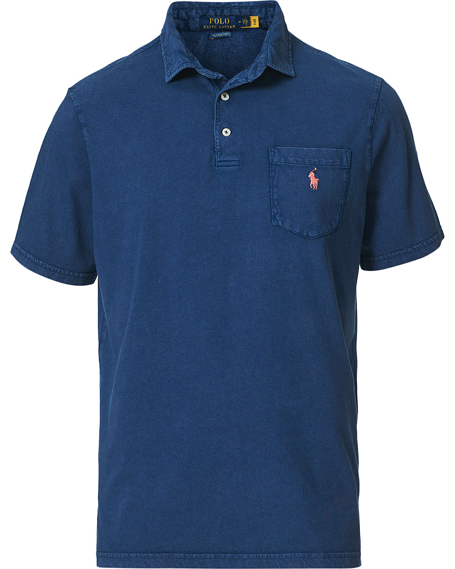 Herre | Polotrøjer | Polo Ralph Lauren | Cotton/Linen Pocket Polo Light Navy