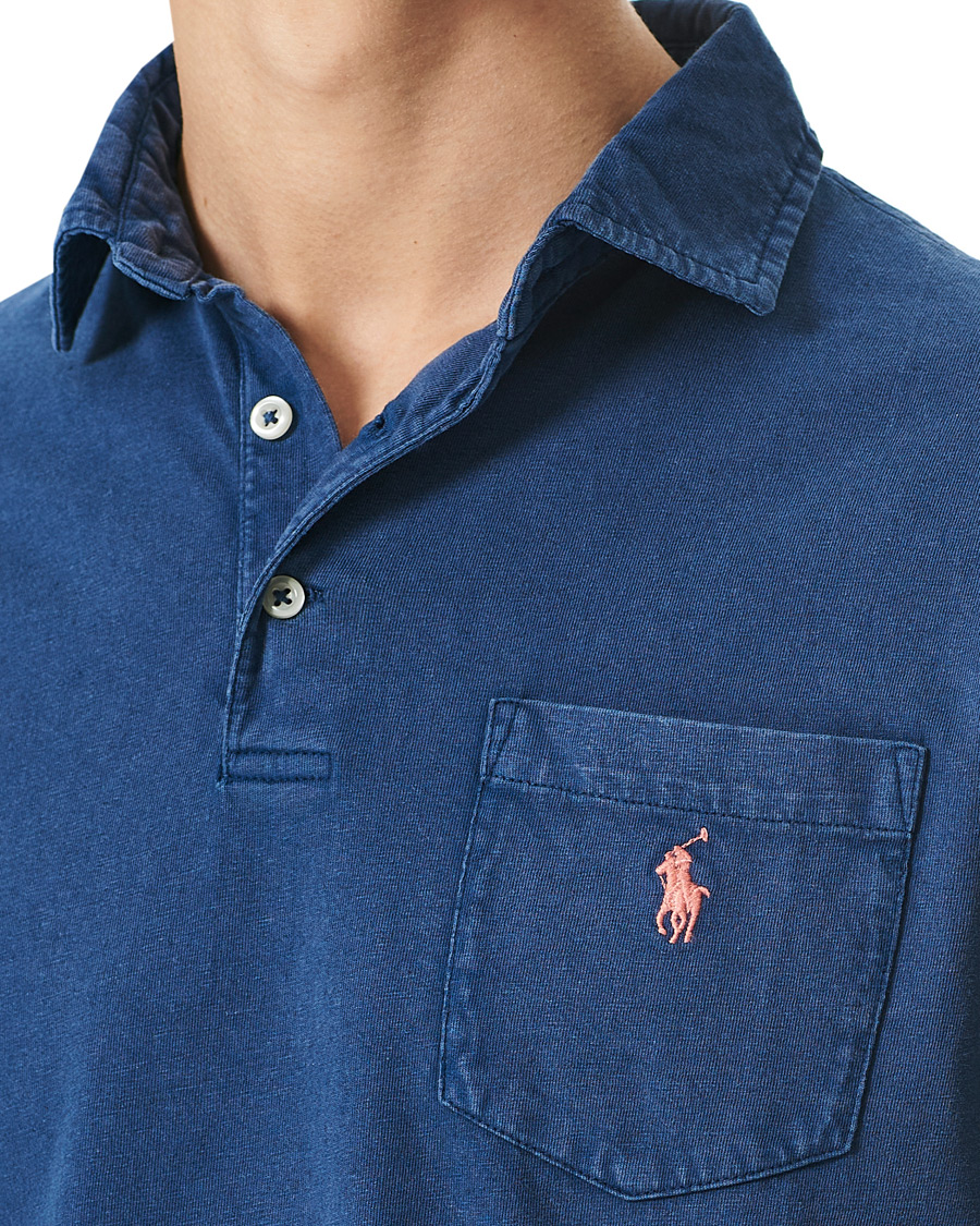 Herre | Polotrøjer | Polo Ralph Lauren | Cotton/Linen Pocket Polo Light Navy