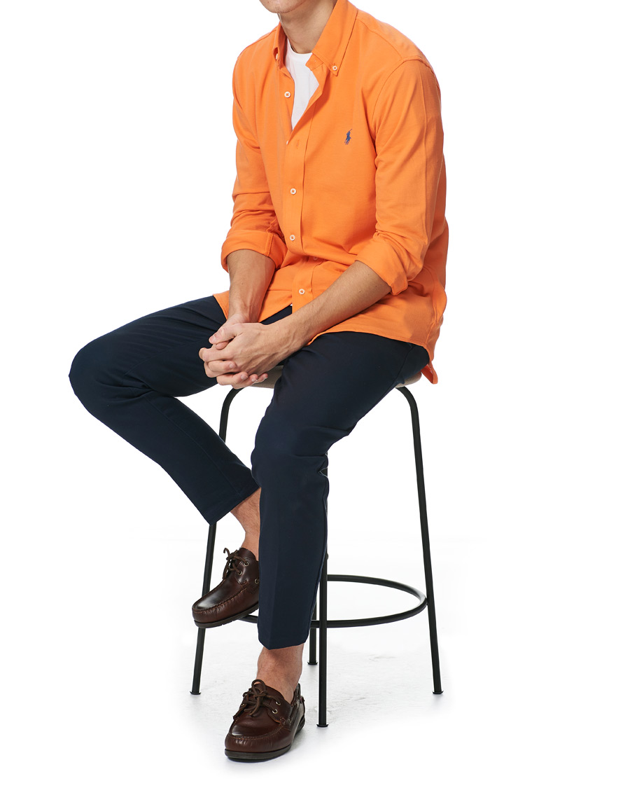 Herre | Skjorter | Polo Ralph Lauren | Featherweight Mesh Shirt May Orange