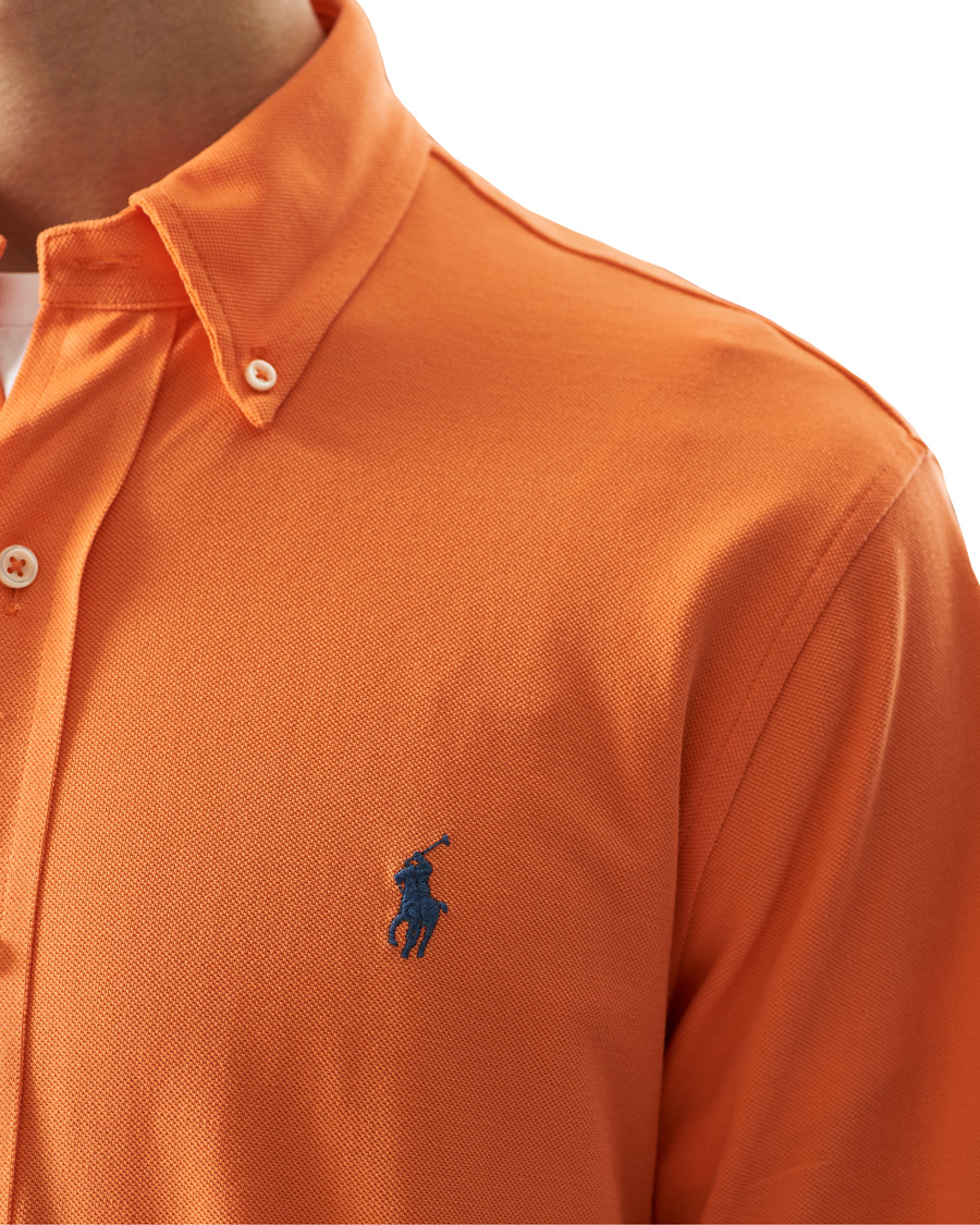 Herre | Skjorter | Polo Ralph Lauren | Featherweight Mesh Shirt May Orange