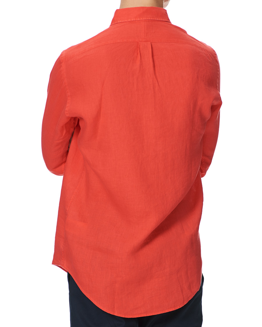 Herre | Skjorter | Polo Ralph Lauren | Custom Fit Linen Button Down Shirt Racing Red