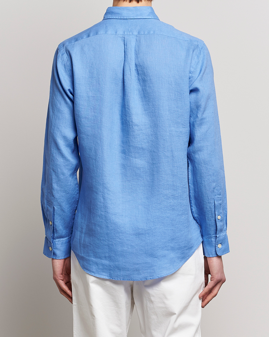 Herre | Skjorter | Polo Ralph Lauren | Custom Fit Linen Button Down Harbor Island Blue