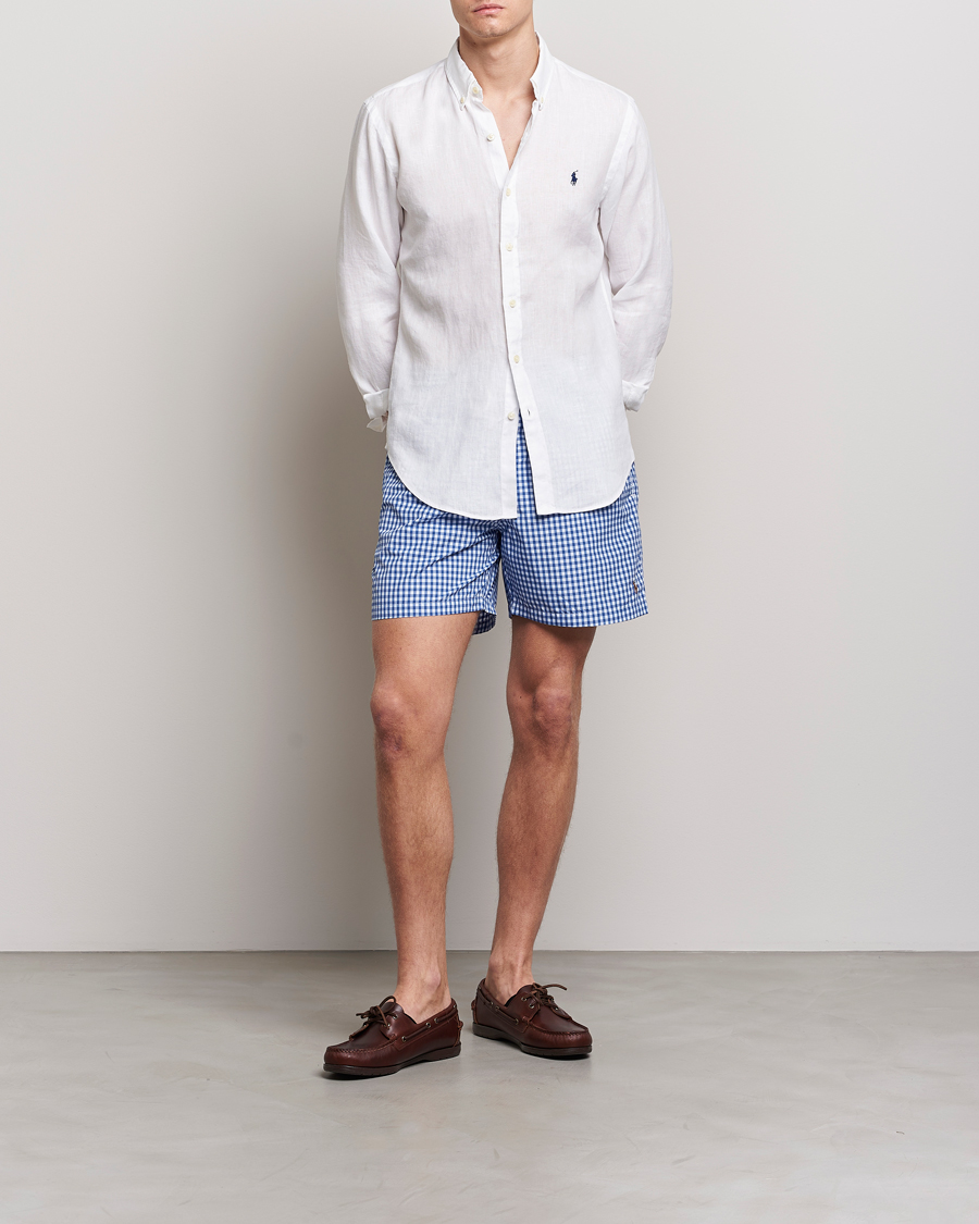 Herre | Badebukser | Polo Ralph Lauren | Traveler Gingham Swimshorts Cruise Royal