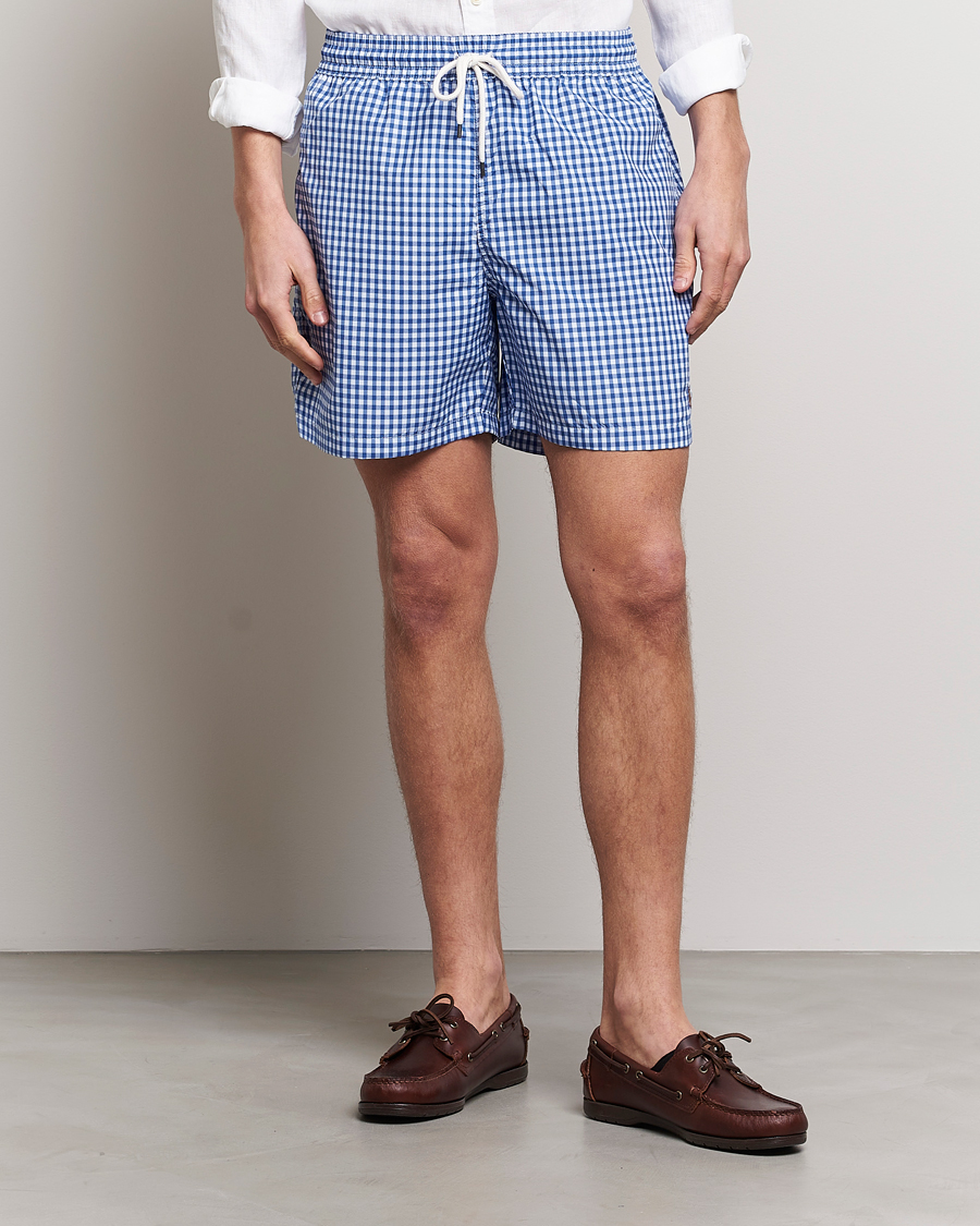 Herre | Badebukser | Polo Ralph Lauren | Traveler Gingham Swimshorts Cruise Royal