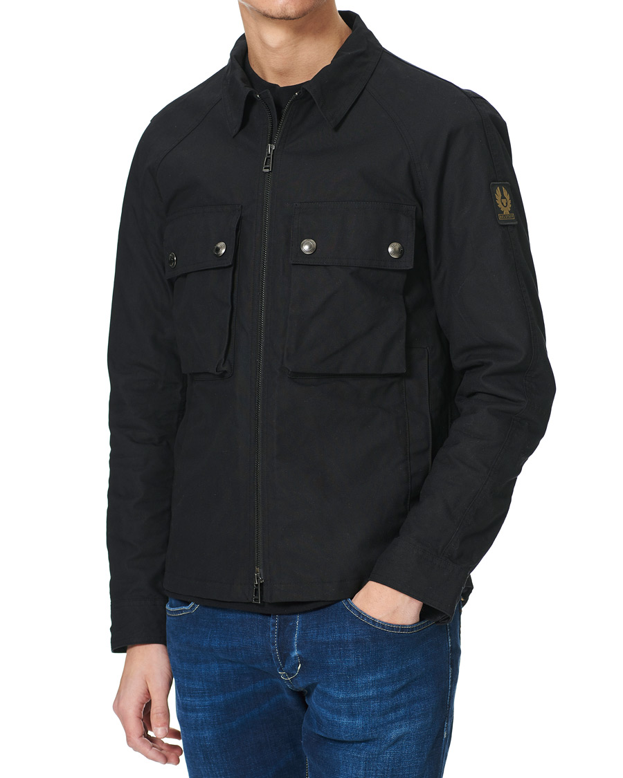 Herre | Jakker | Belstaff | Hedger Dry Wax Overshirt Jacket Black