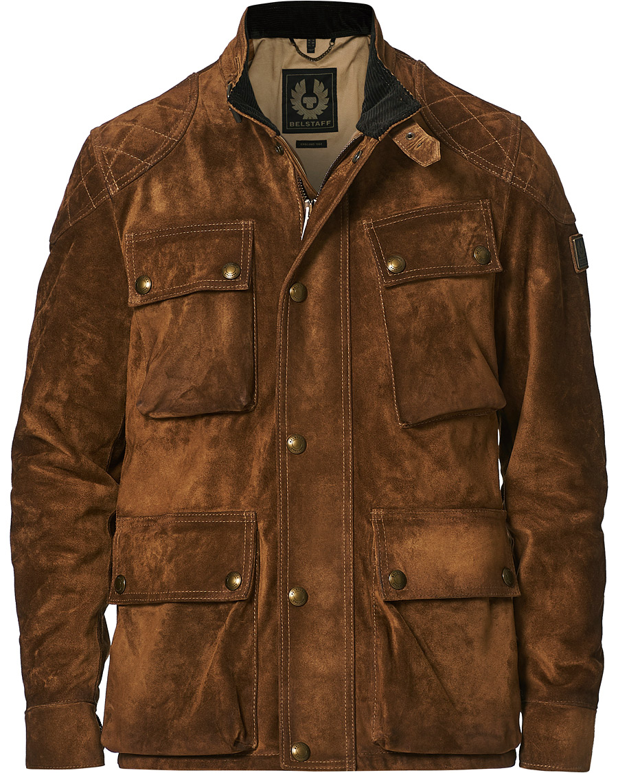Herre | Jakker | Belstaff | Fieldbrook Suede Jacket Light Camel